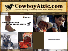 Tablet Screenshot of cowboyattic.com